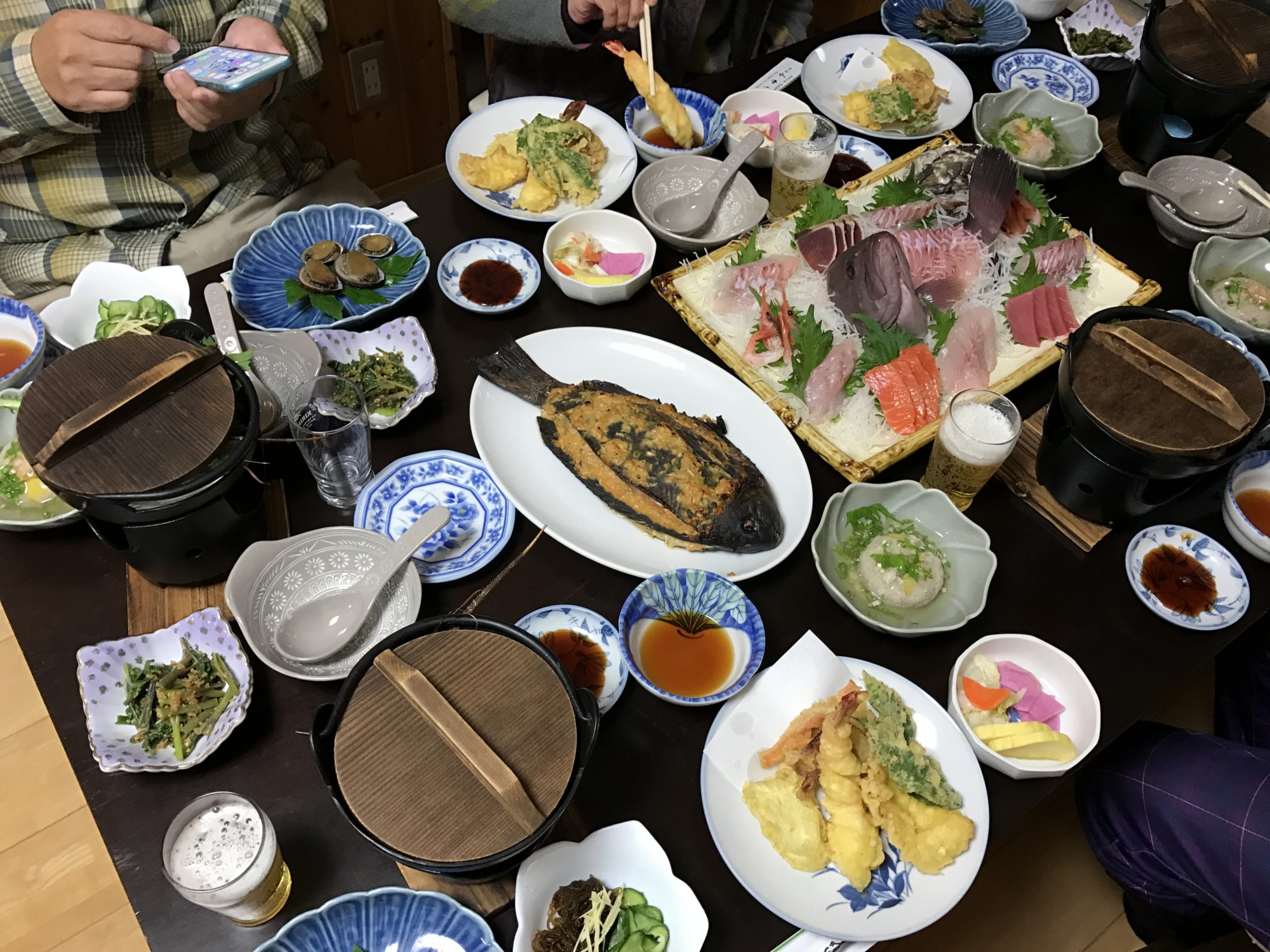 堂ヶ島民宿ふかいの夕食